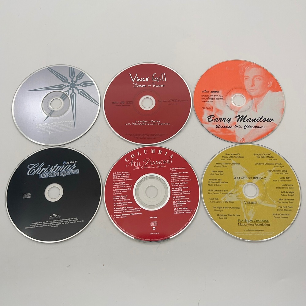 Christmas‎ CD Lot Neil Diamond Christina Aguilera B. Manilow Vince Gill Holiday